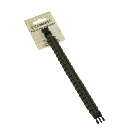 Compass Paracord Βραχιόλι Επιβίωσης με Σχοινί Πράσινο