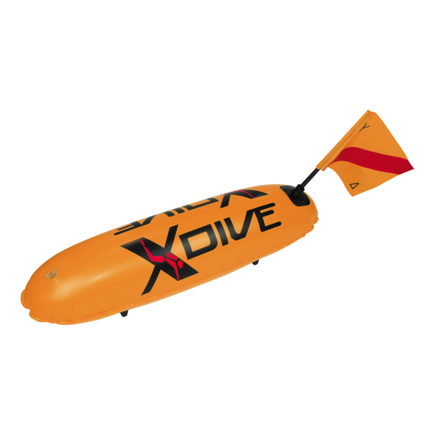 XDive Σημαδούρα Τορπίλη Μονού Θαλάμου PVC 0.4mm Πορτοκαλί