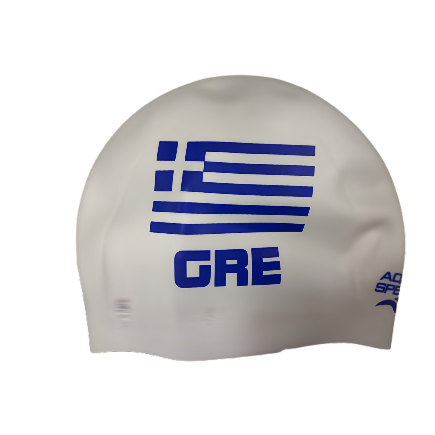 Σκουφάκι Κολύμβησης Aqua Speed Greek Flag Silicone Cap White 200-05 Λευκό