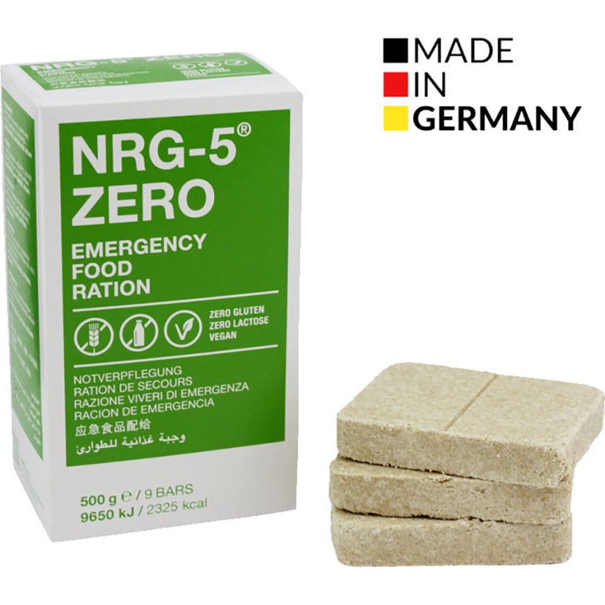 Katadyn NRG-5 ZERO (Vegan-Gluten Free) Μπάρες Ενέργειας 2300kcal 500gr - 20 Έτη