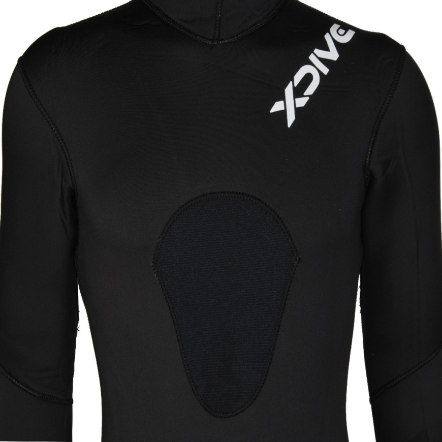 XDive Grafit Στολή Κατάδυσης 3mm Ξυρισμένη με Επιστήθιο όπλισης Μαύρη
