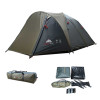 AlpinPro Earth 4 Σκηνή Camping Igloo Ορειβασίας Πράσινη 4 Εποχών για 4 Άτομα Αδιάβροχη 3000mm 240x210x130εκ.