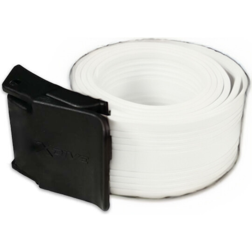 Ζώνη latex XDIVE 3mm με πλαστική πόρπη  άσπρη