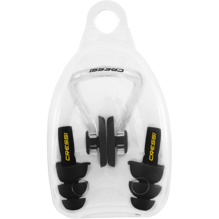 Cressi Aqua Kit Ear Plugs + Nose Clip - Μαύρο