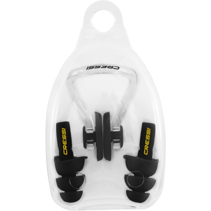 Cressi Aqua Kit Ear Plugs + Nose Clip - Μαύρο