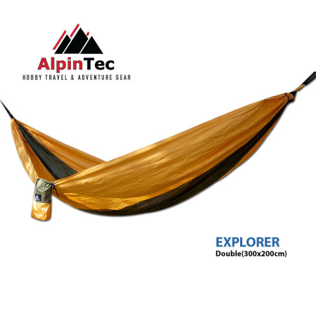 ALPINTEC Αιώρα Explorer Double 300cm x 200cm - Σκούρο Πράσινο - Κίτρινο